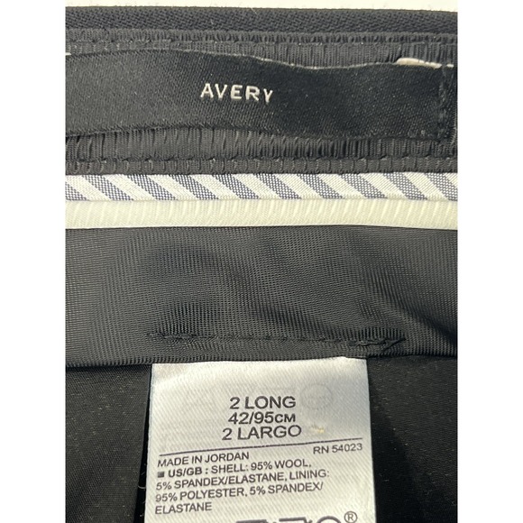 Banana Republic Avery Long Pants Womens Size 2 Long Wool Blend Black Tapered - Picture 10 of 11